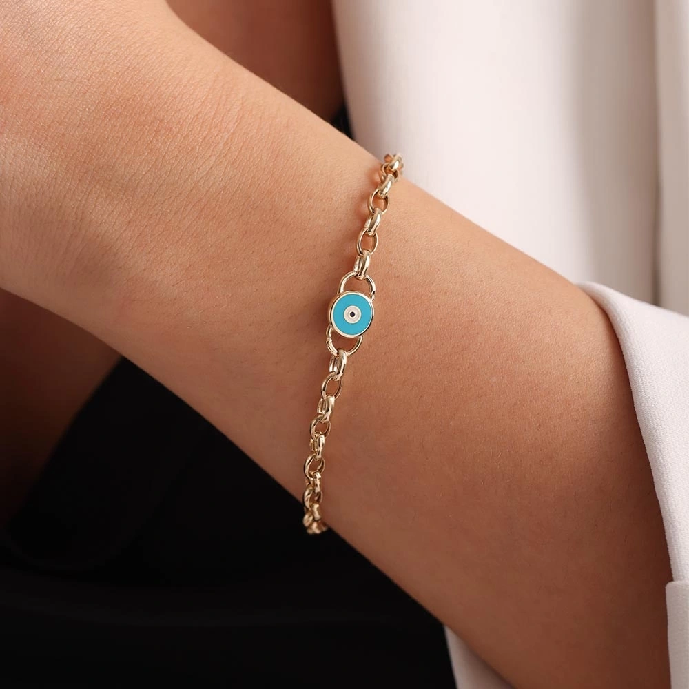 Nazar 14 Ayar Altın Bileklik