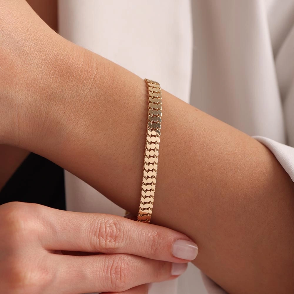 Tasarım 14 Ayar Altın Bileklik