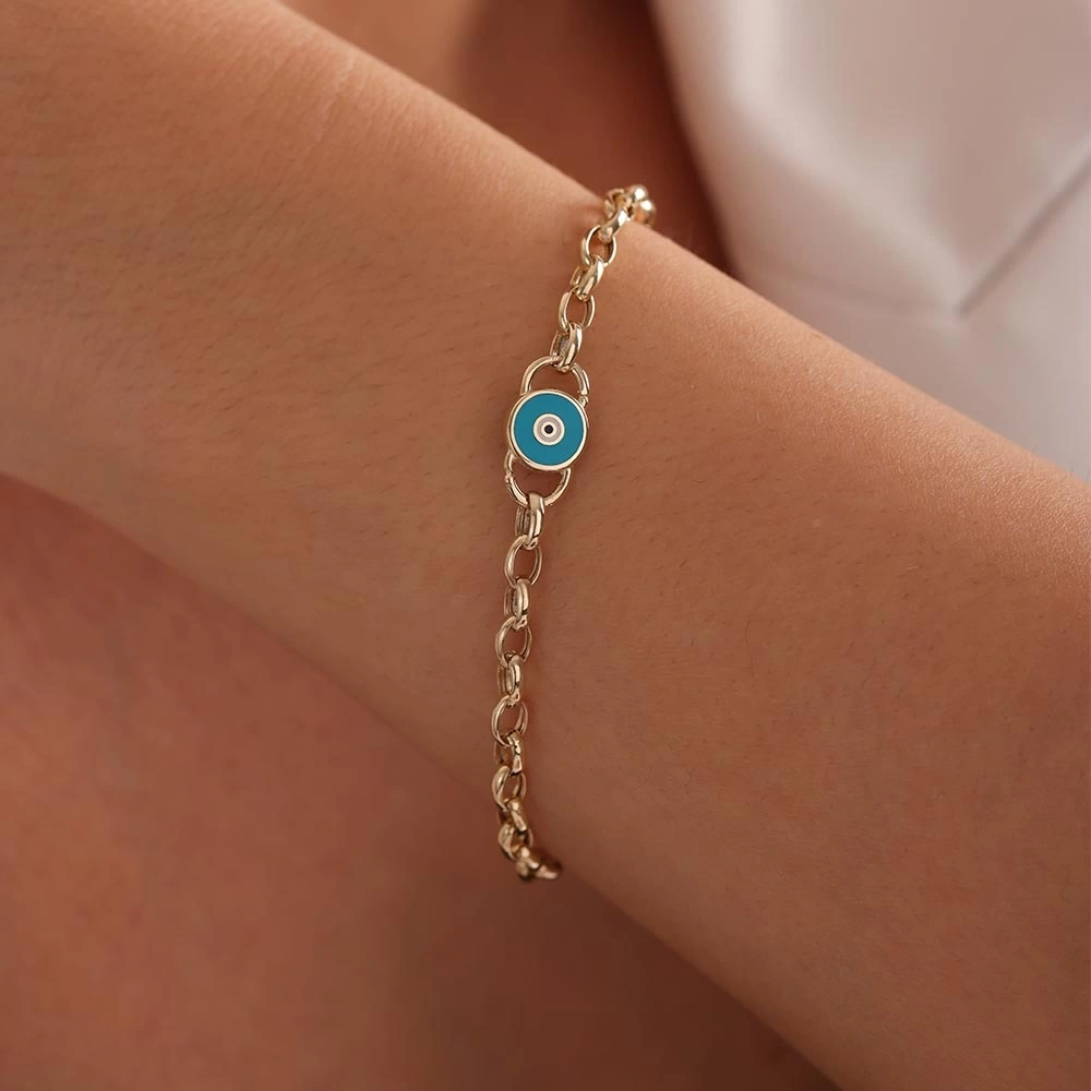 Nazar 14 Ayar Altın Bileklik