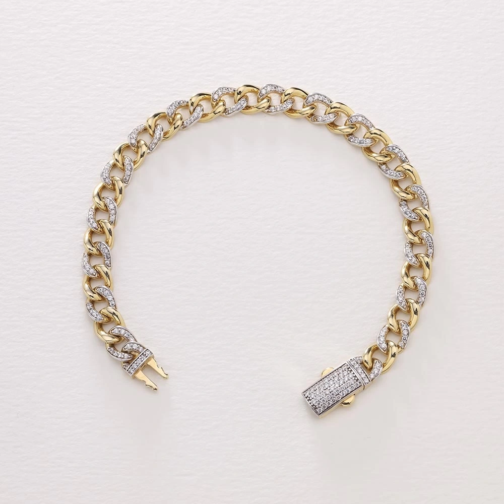 Taşlı Gurmet 14 Ayar Altın Bileklik