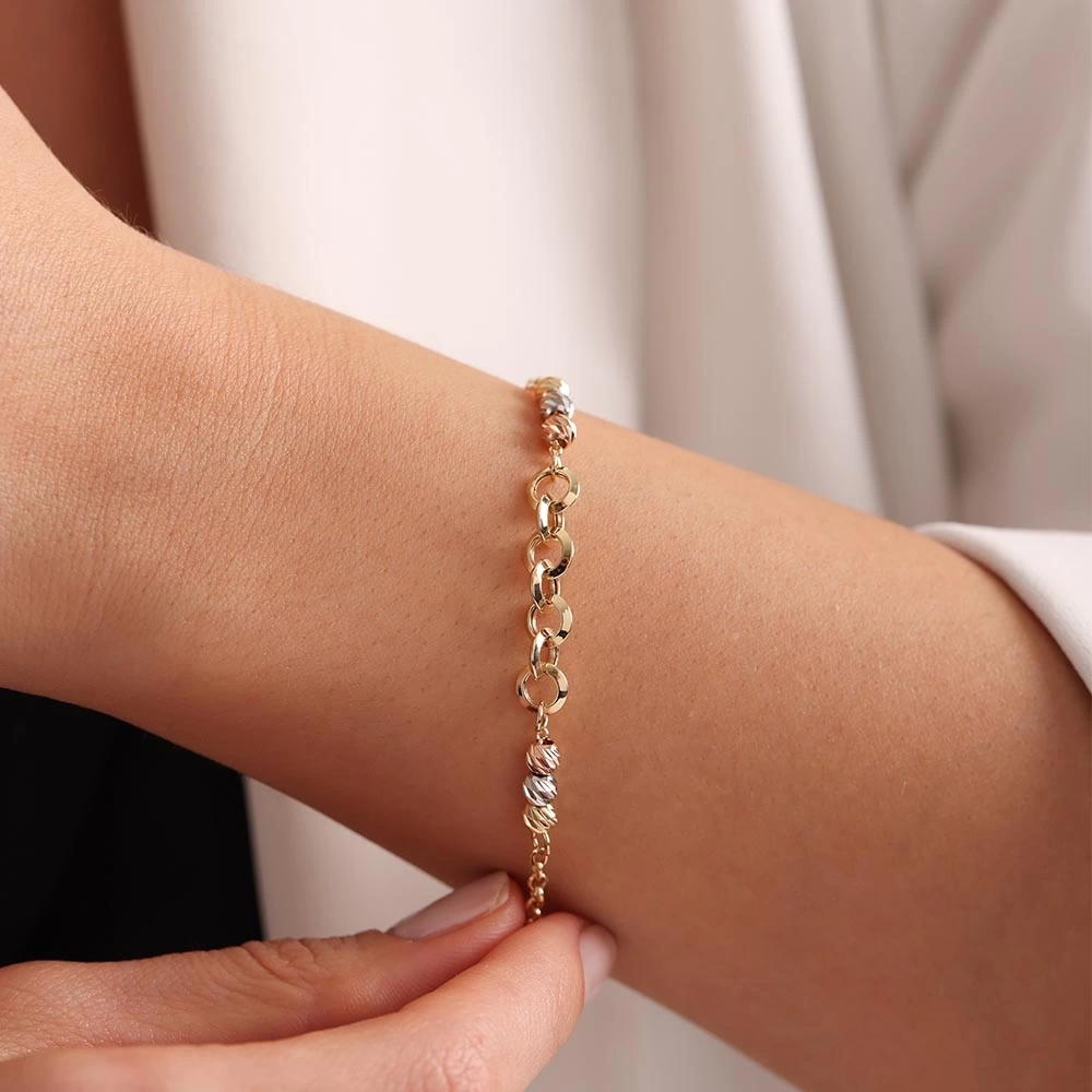 Dorika Doç 14 Ayar Altın Bileklik