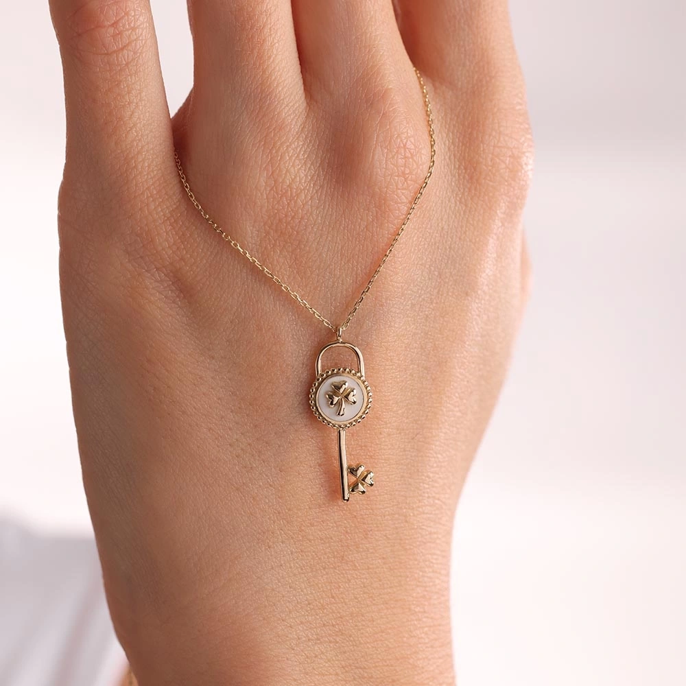 Anahtar 14 Ayar Altın Kolye