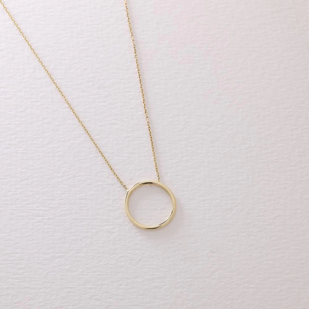 Halka 14 Ayar Altın Kolye