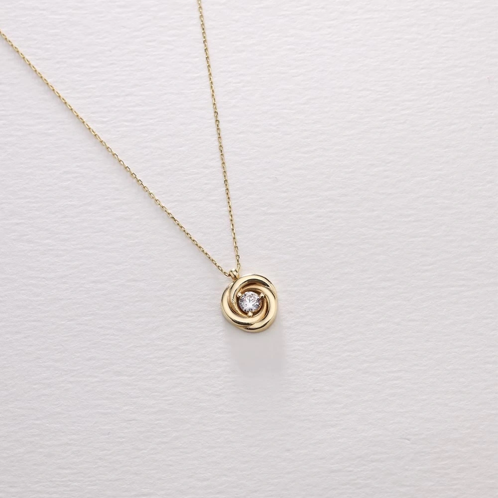 Taşlı Olimpiyat 14 Ayar Altın Kolye