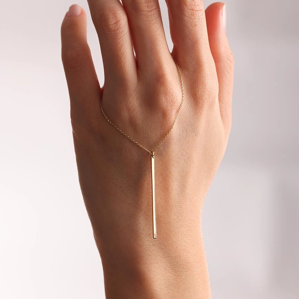 Çizgi 14 Ayar Altın Kolye