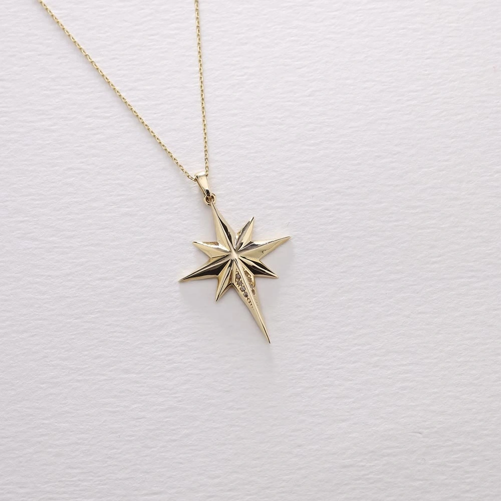 Kutup Yıldızı 14 Ayar Altın Kolye