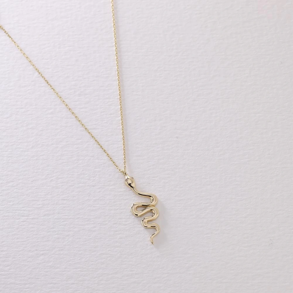 Yılan 14 Ayar Altın Kolye