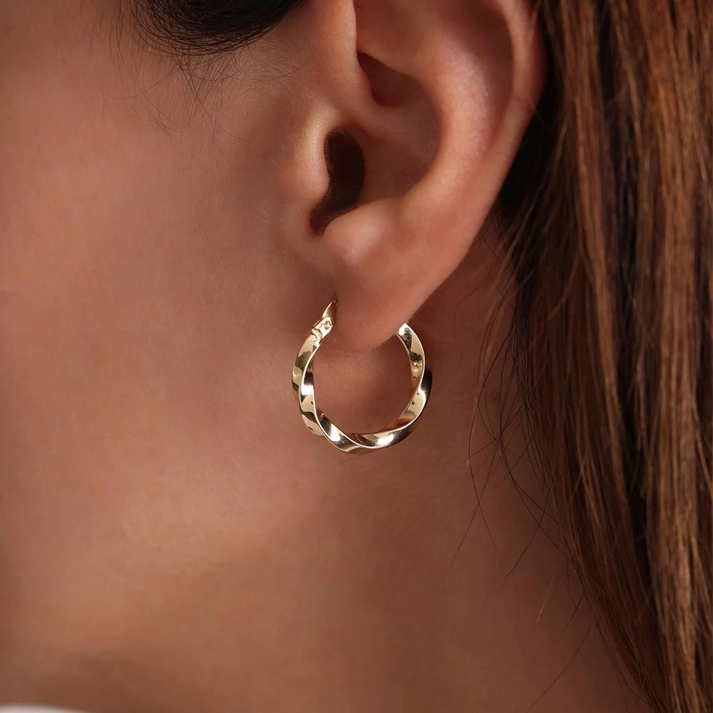 Burma 14 Ayar Altın Küpe