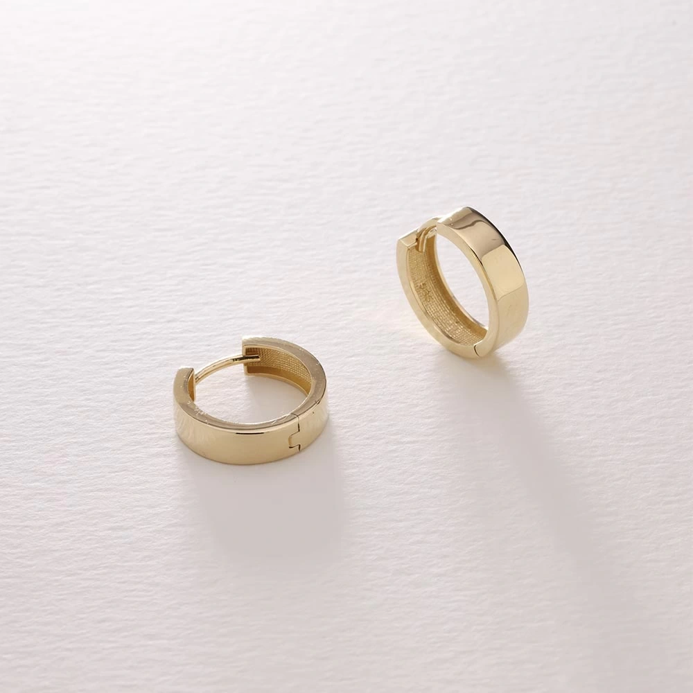 Küçük Köşeli 14 Ayar Altın Küpe