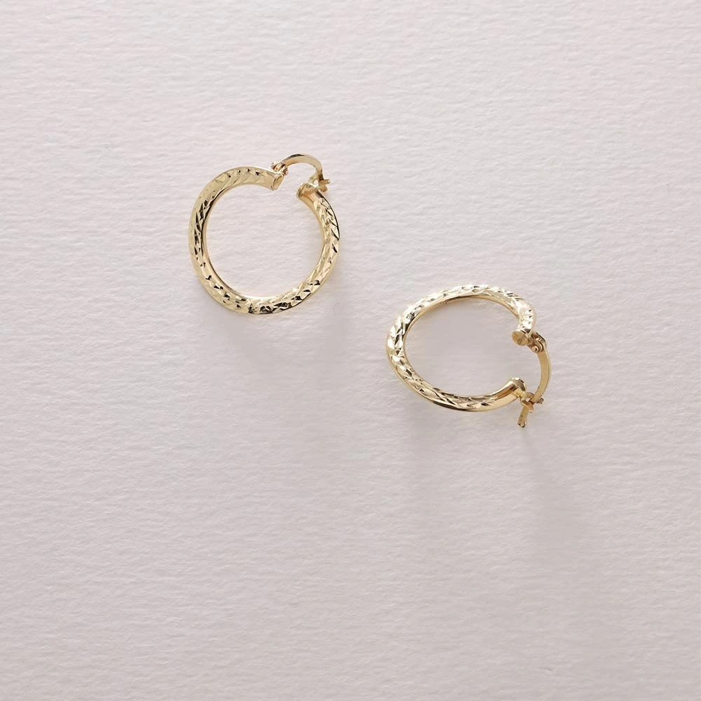 Cam Kırığı 14 Ayar Altın Küpe