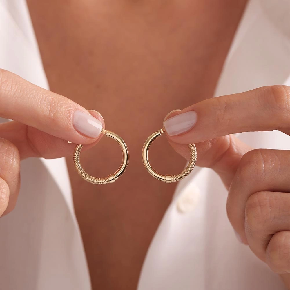 İtalyan 14 Ayar Altın Küpe