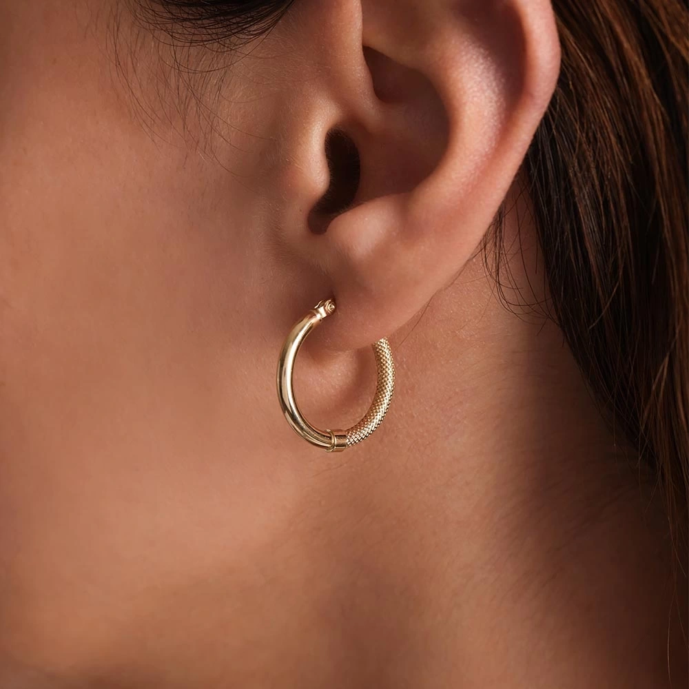 İtalyan 14 Ayar Altın Küpe