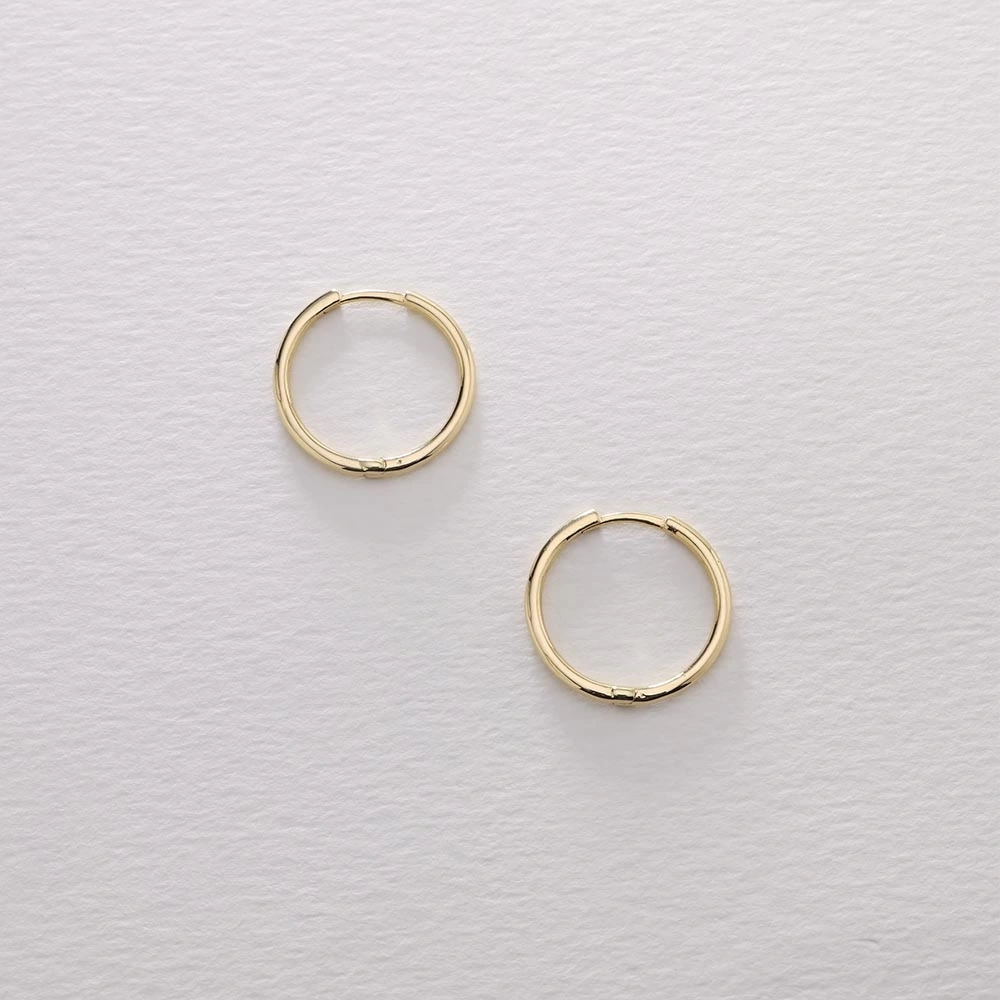 Halka 14 Ayar Altın Küpe