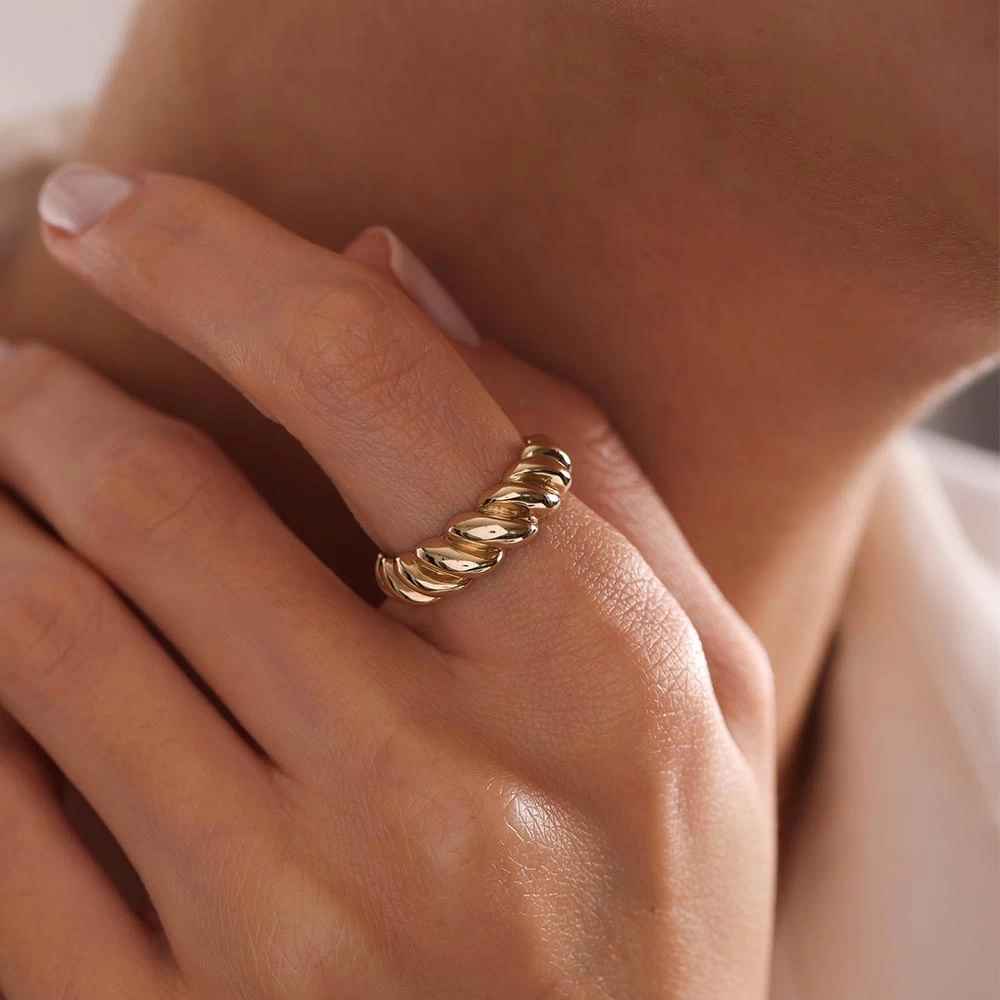 Burgu 14 Ayar Altın Yüzük