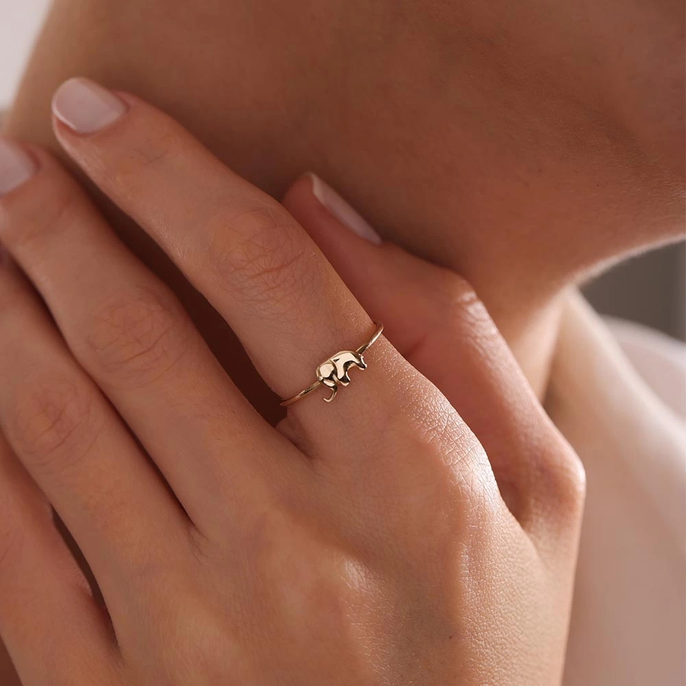 Fil 14 Ayar Altın Yüzük