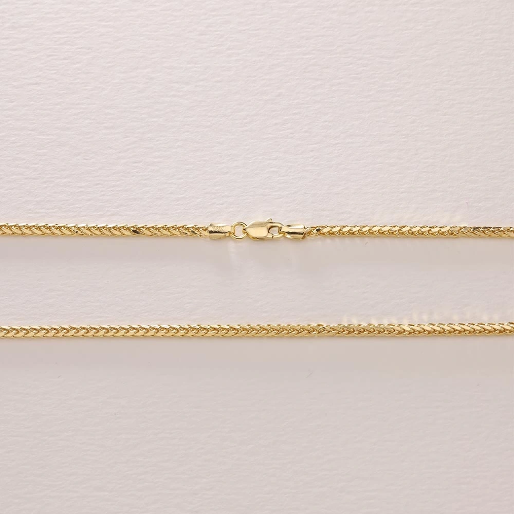 Örgü Desen 14 Ayar Altın Zincir