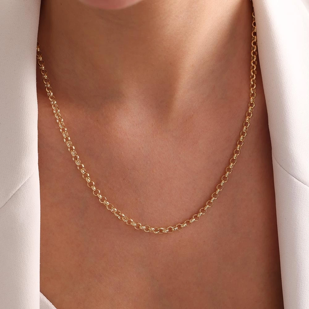 Halka Zincir 14 Ayar Altın Zincir