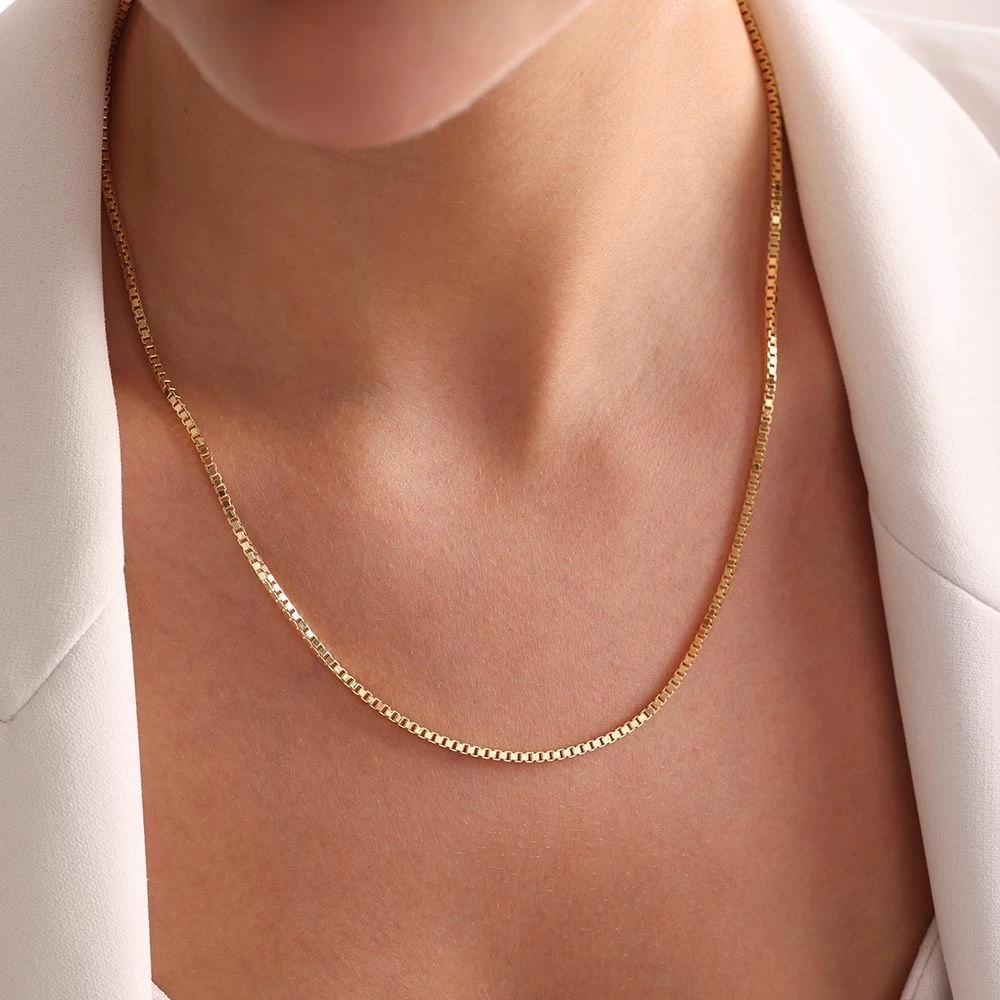 Küp Örgü 14 Ayar Altın Zincir