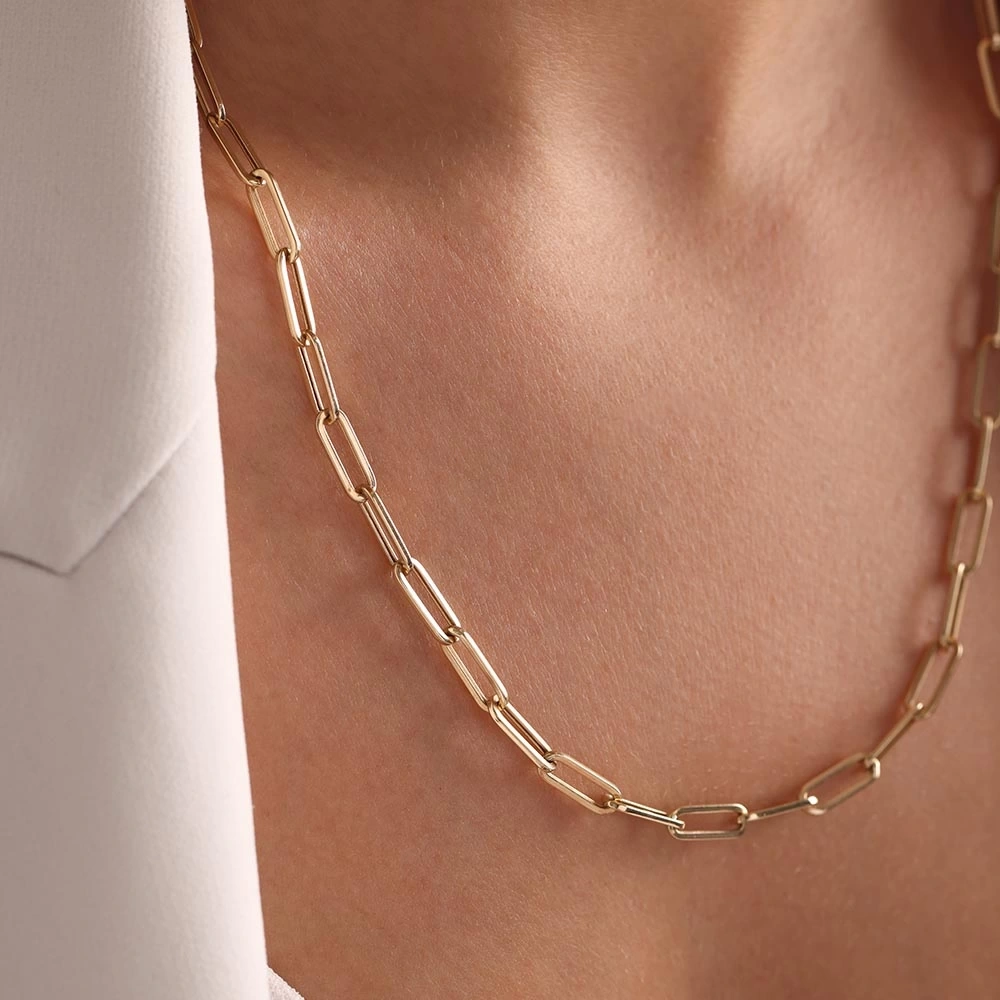 Uzun Ataş 14 Ayar Altın Zincir