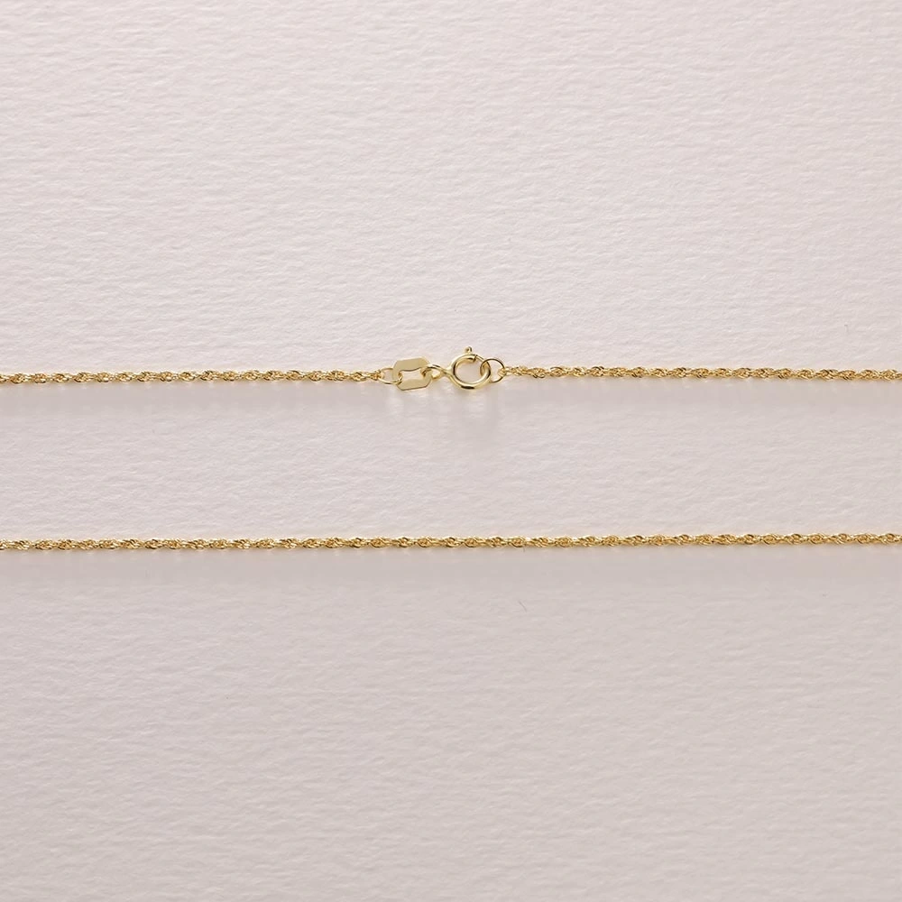 İnce Sade Burgu 14 Ayar Altın Zincir