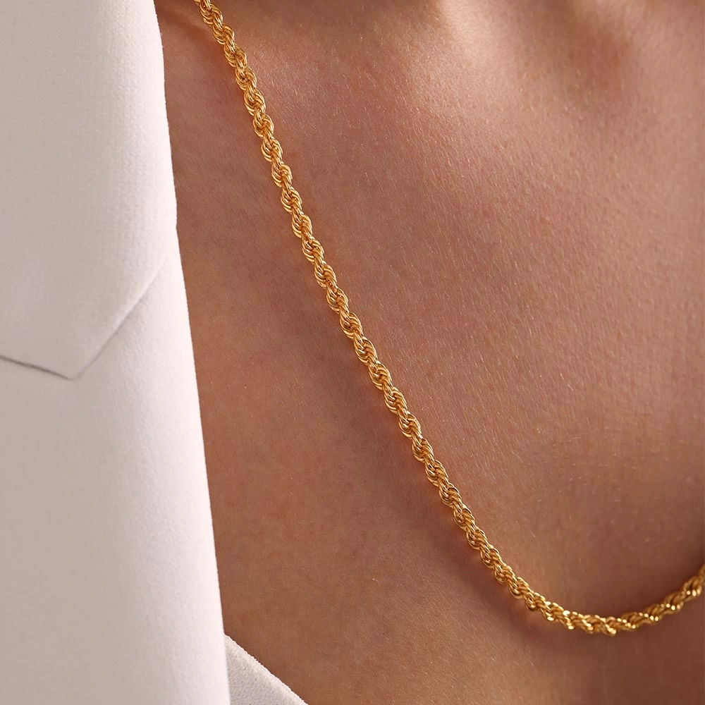 Halat Burgu 14 Ayar Altın Zincir