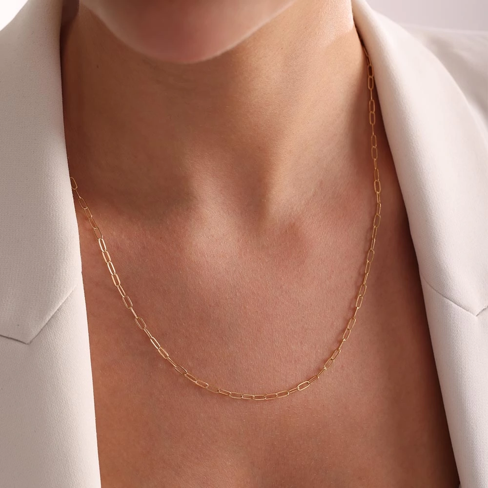 İnce Ataş 14 Ayar Altın Zincir