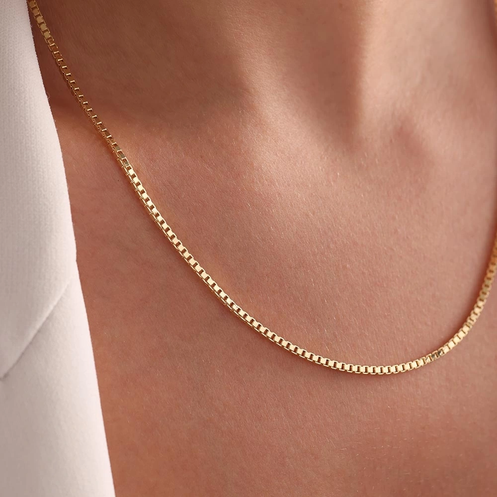 Küp Örgü 14 Ayar Altın Zincir