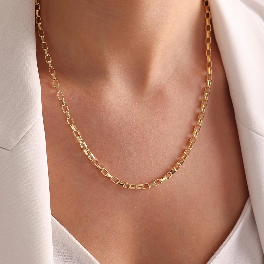 Kalın Ataş 14 Ayar Altın Zincir