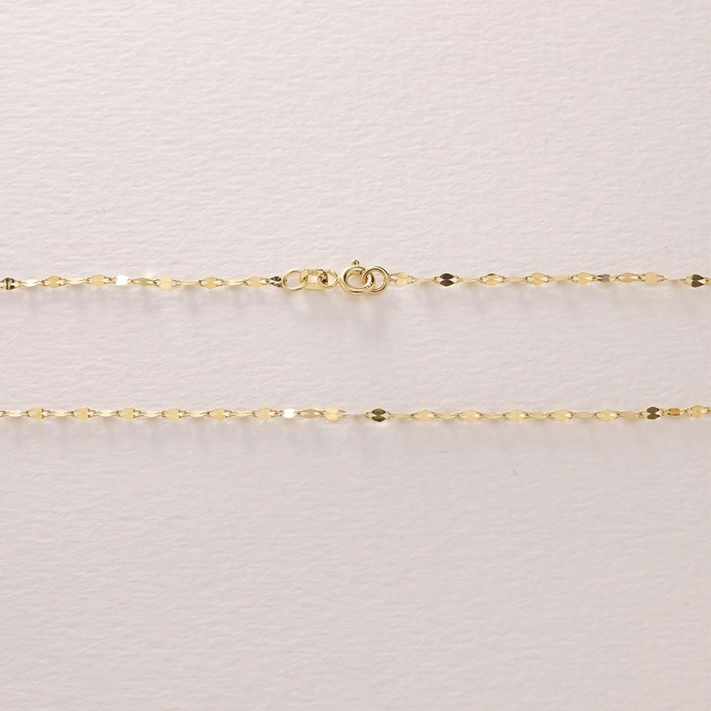 Aynalı 14 Ayar Altın Zincir