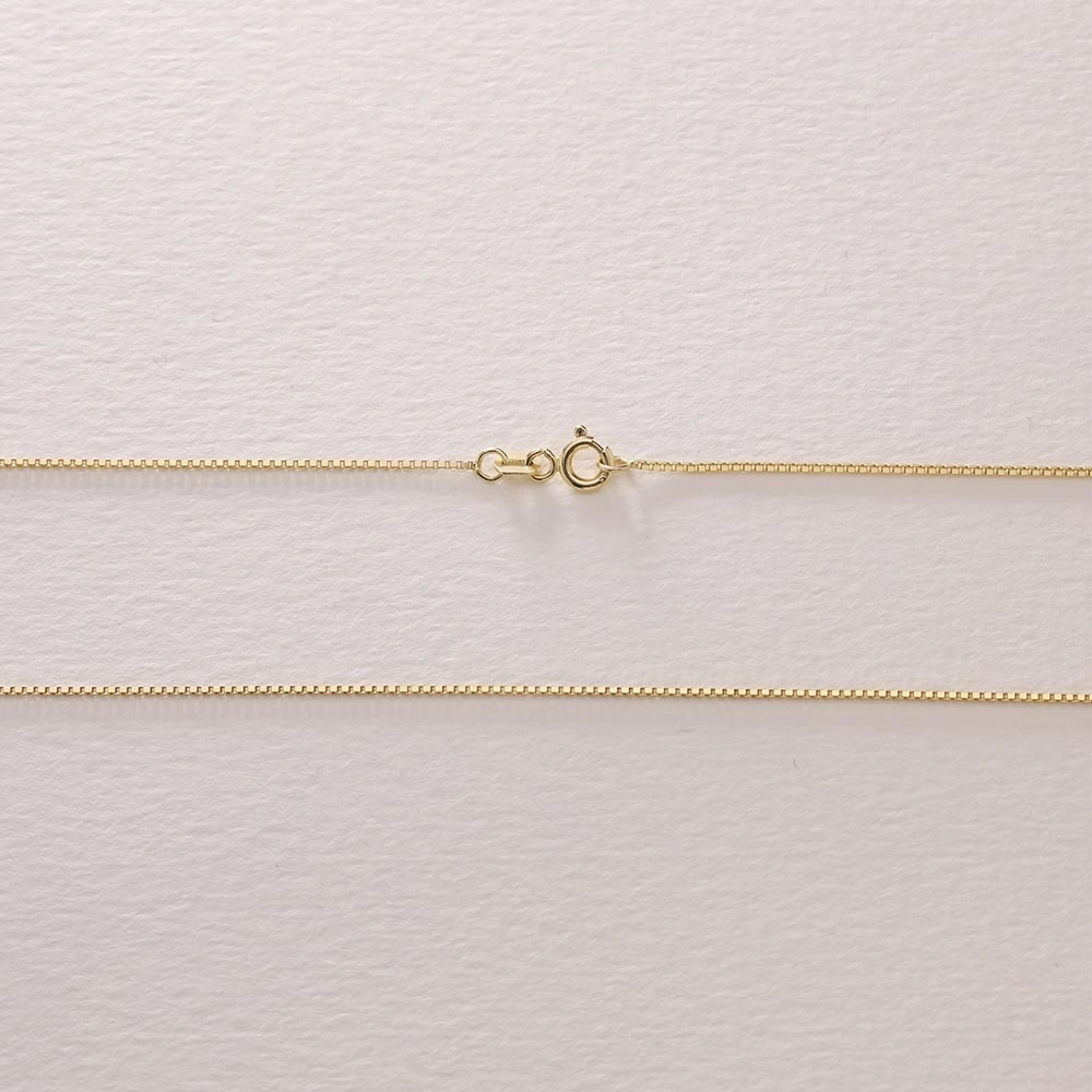 İnce Küp Örgü 14 Ayar Altın Zincir