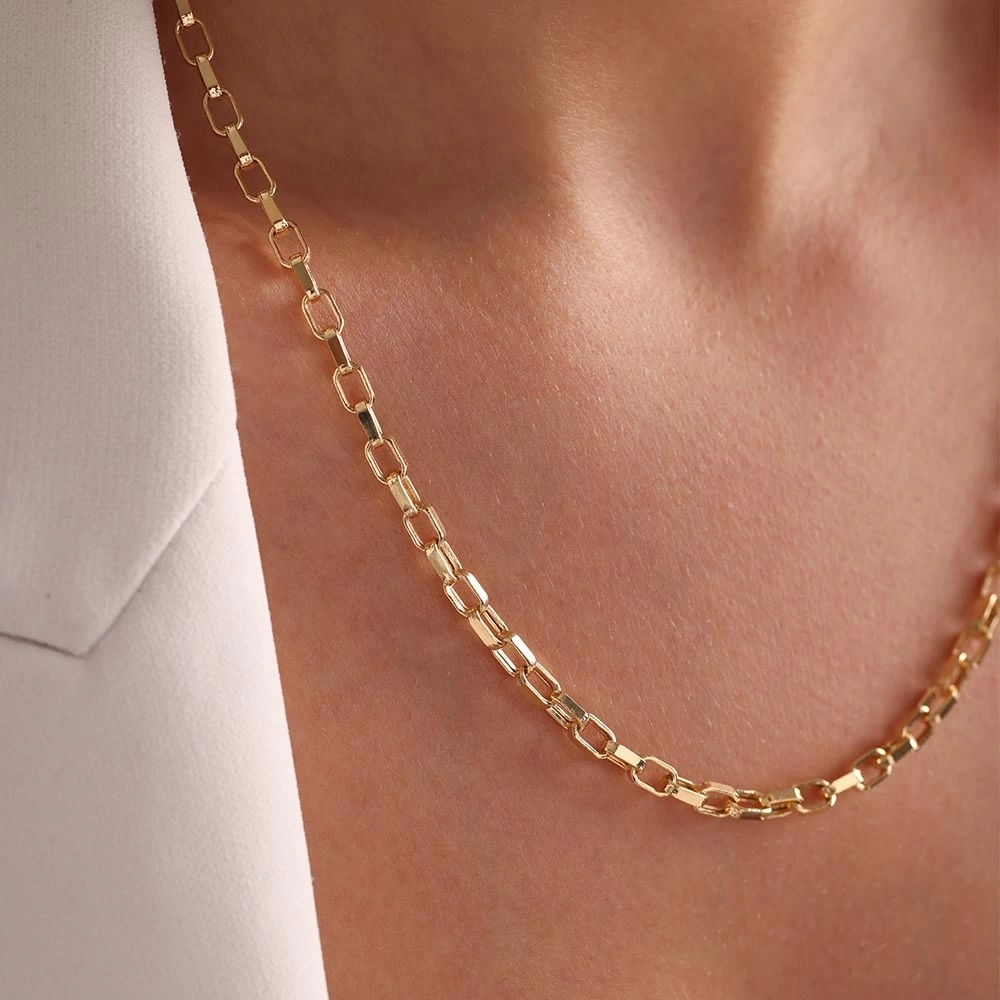 Kalın Ataş 14 Ayar Altın Zincir