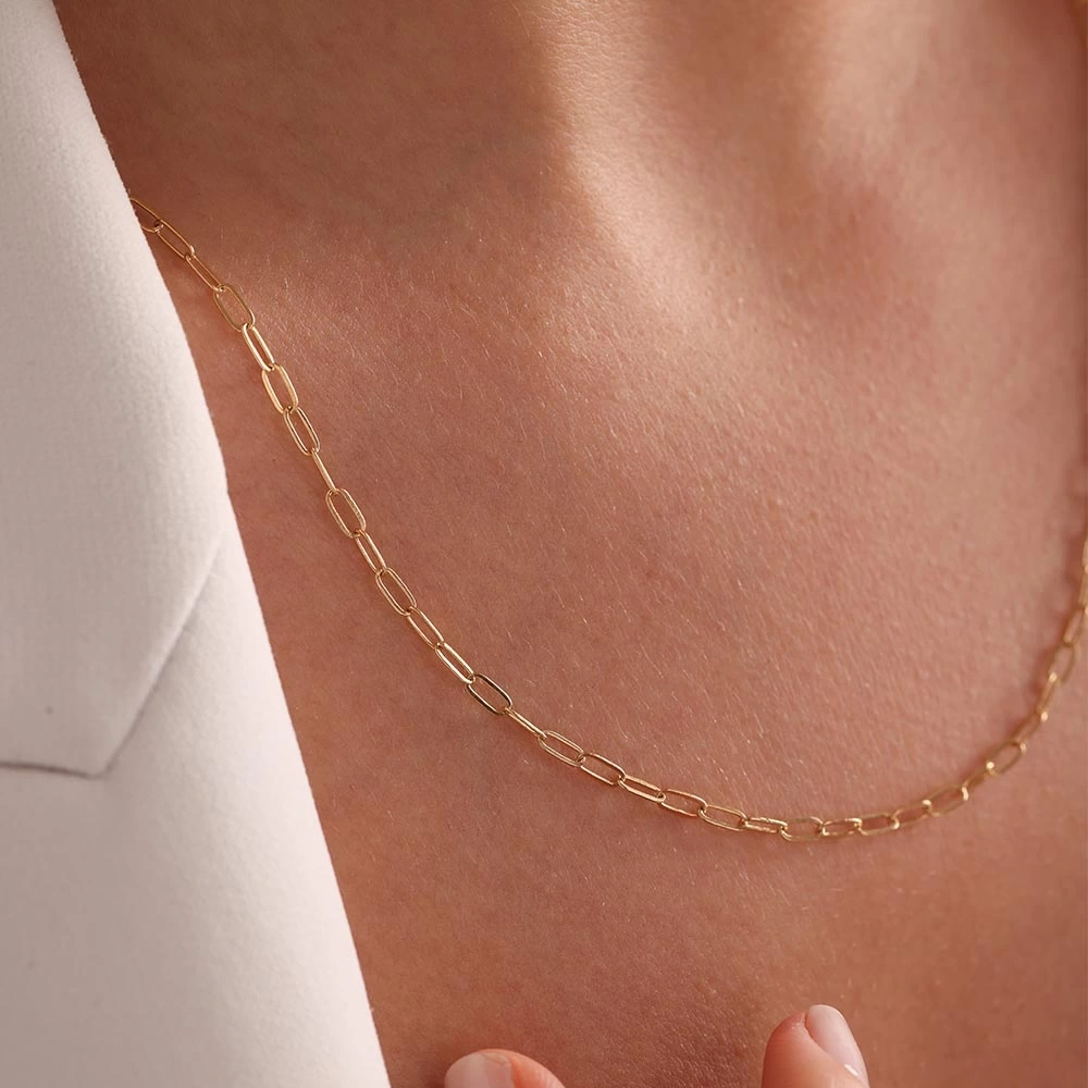 İnce Ataş 14 Ayar Altın Zincir