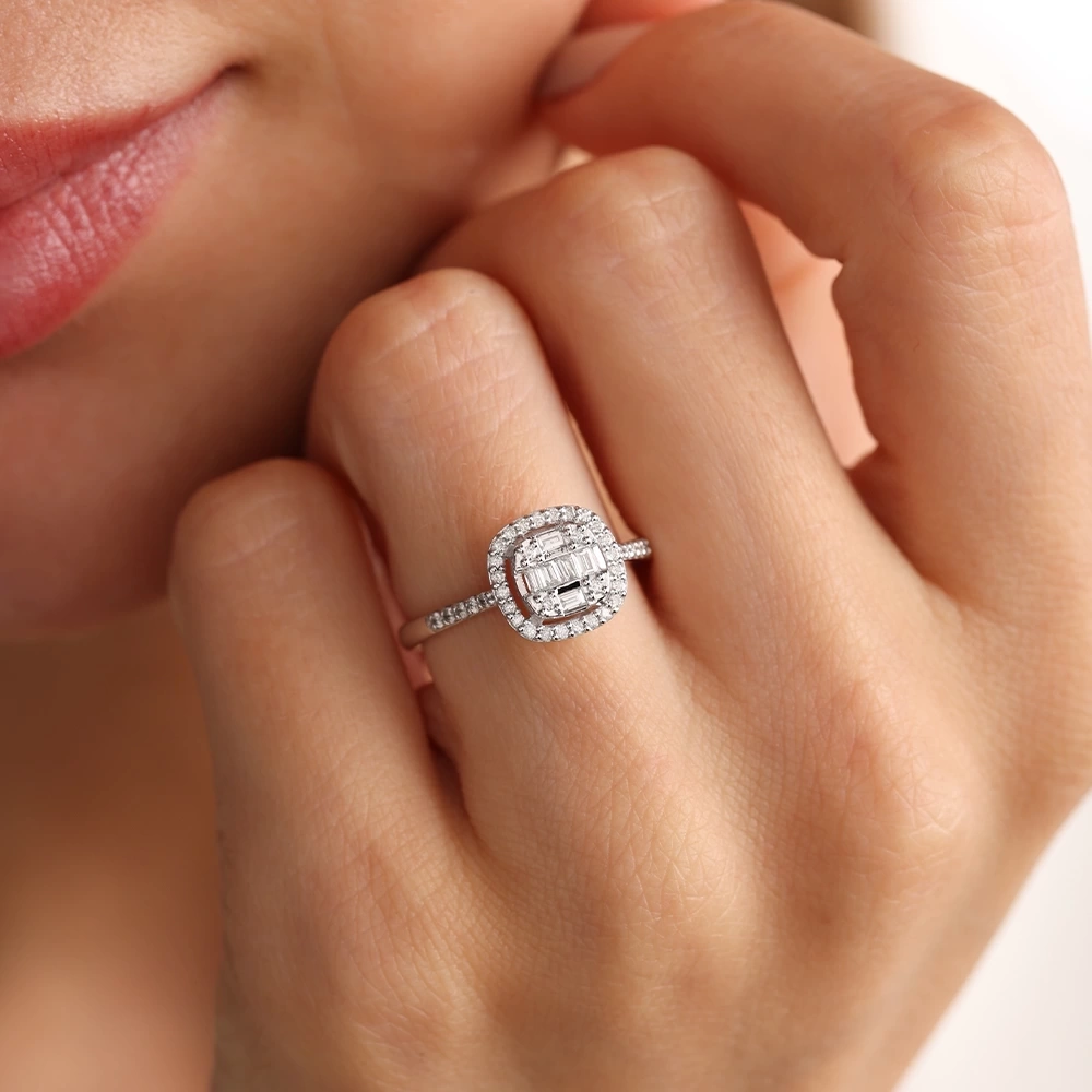 1.52 CT Baget Pırlanta Set