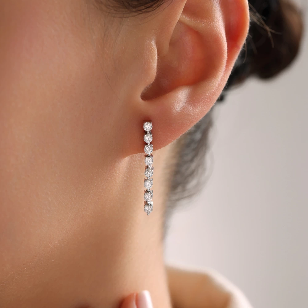 2.00 CT Pırlanta Suyolu Küpe