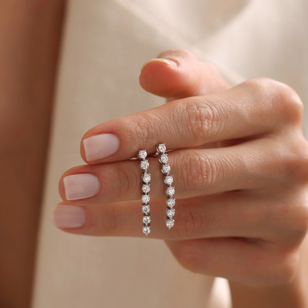 2.00 CT Pırlanta Suyolu Küpe