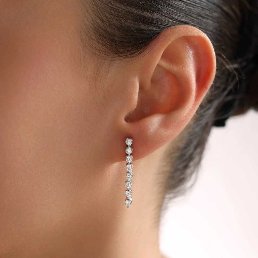 2.00 CT Pırlanta Suyolu Küpe