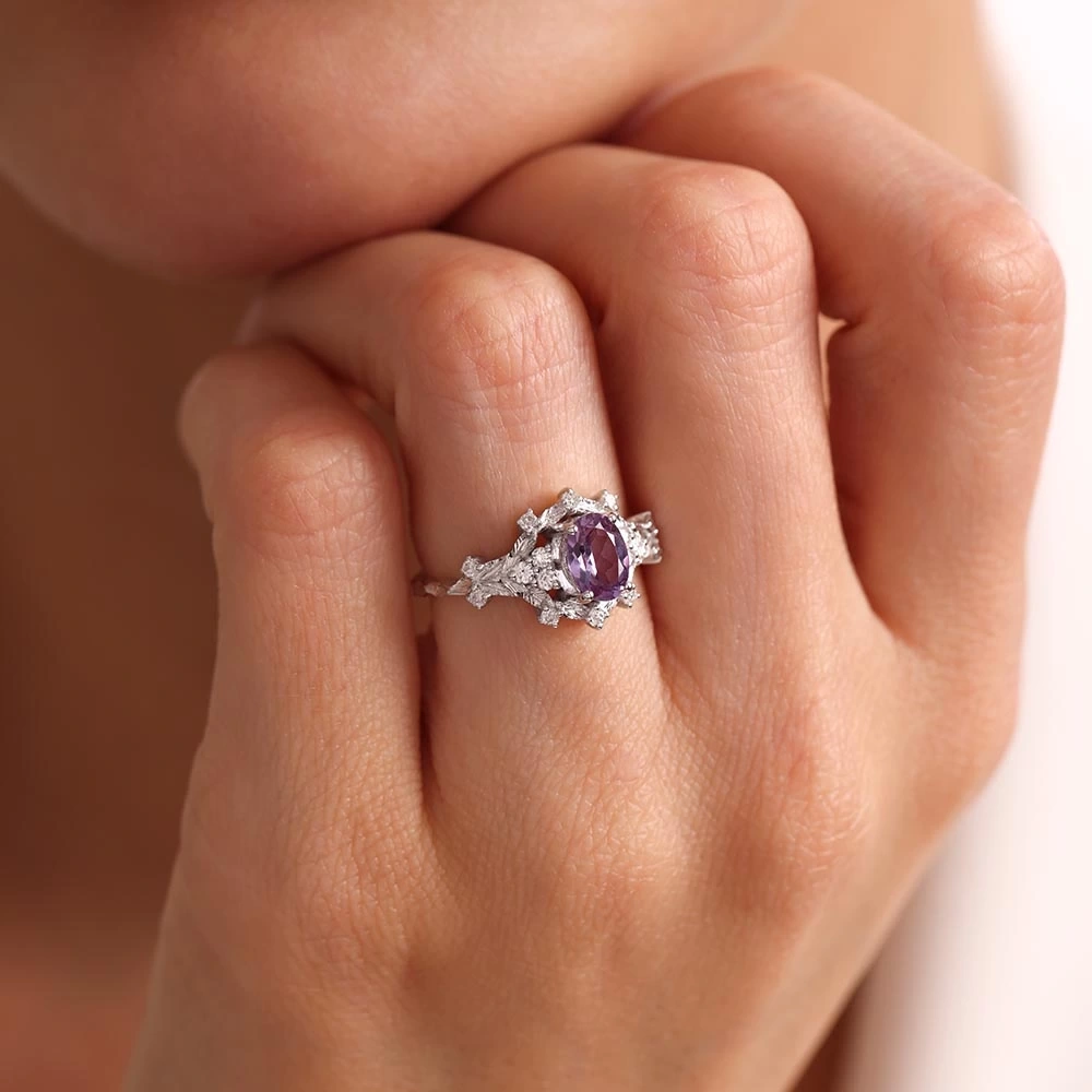 2.05 CT Vintage Alexandrıte & Pırlanta Yüzük