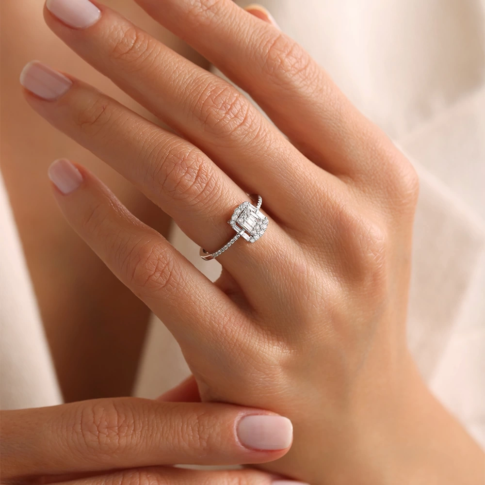 0.40 CT Pırlanta Baget Yüzük