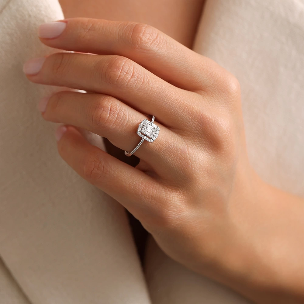 0.40 CT Pırlanta Baget Yüzük