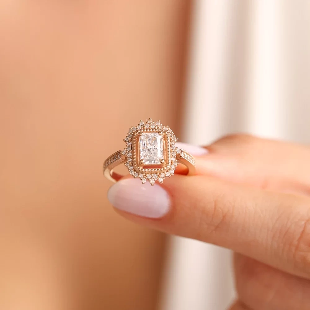 2.30 CT Golden Crown Topaz & Pırlanta Yüzük