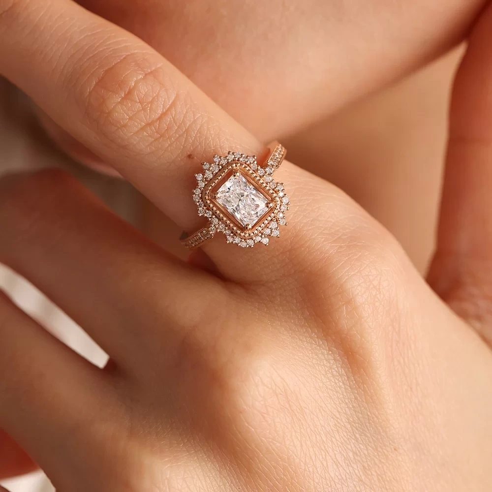 2.30 CT Golden Crown Topaz & Pırlanta Yüzük