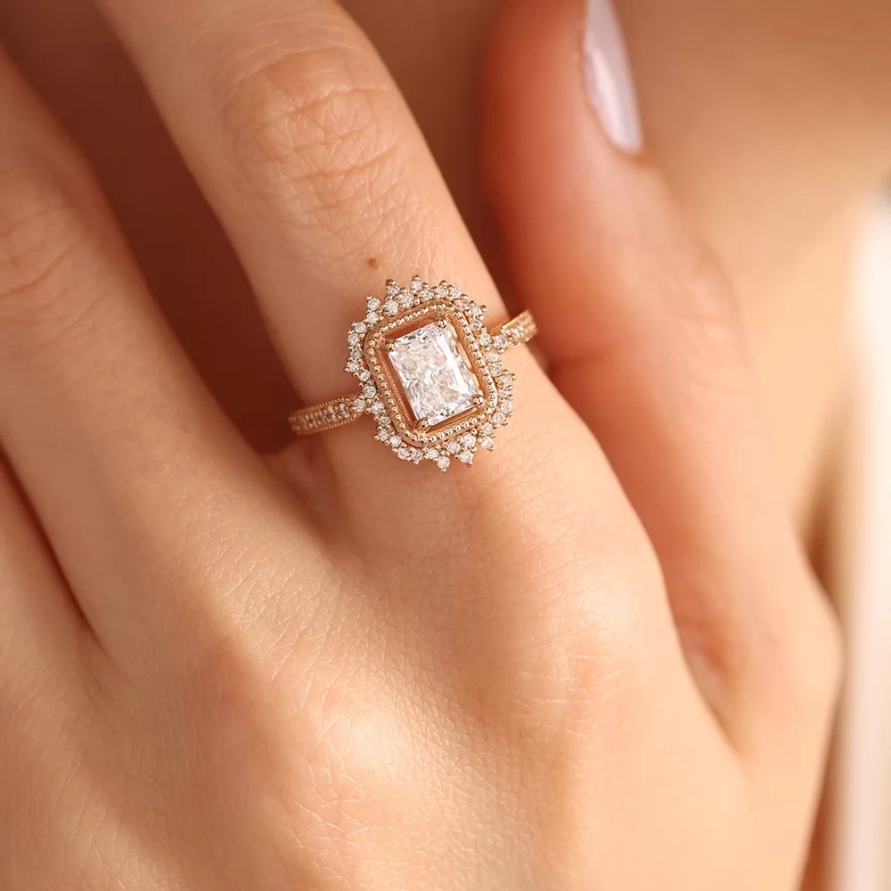 2.30 CT Golden Crown Topaz & Pırlanta Yüzük