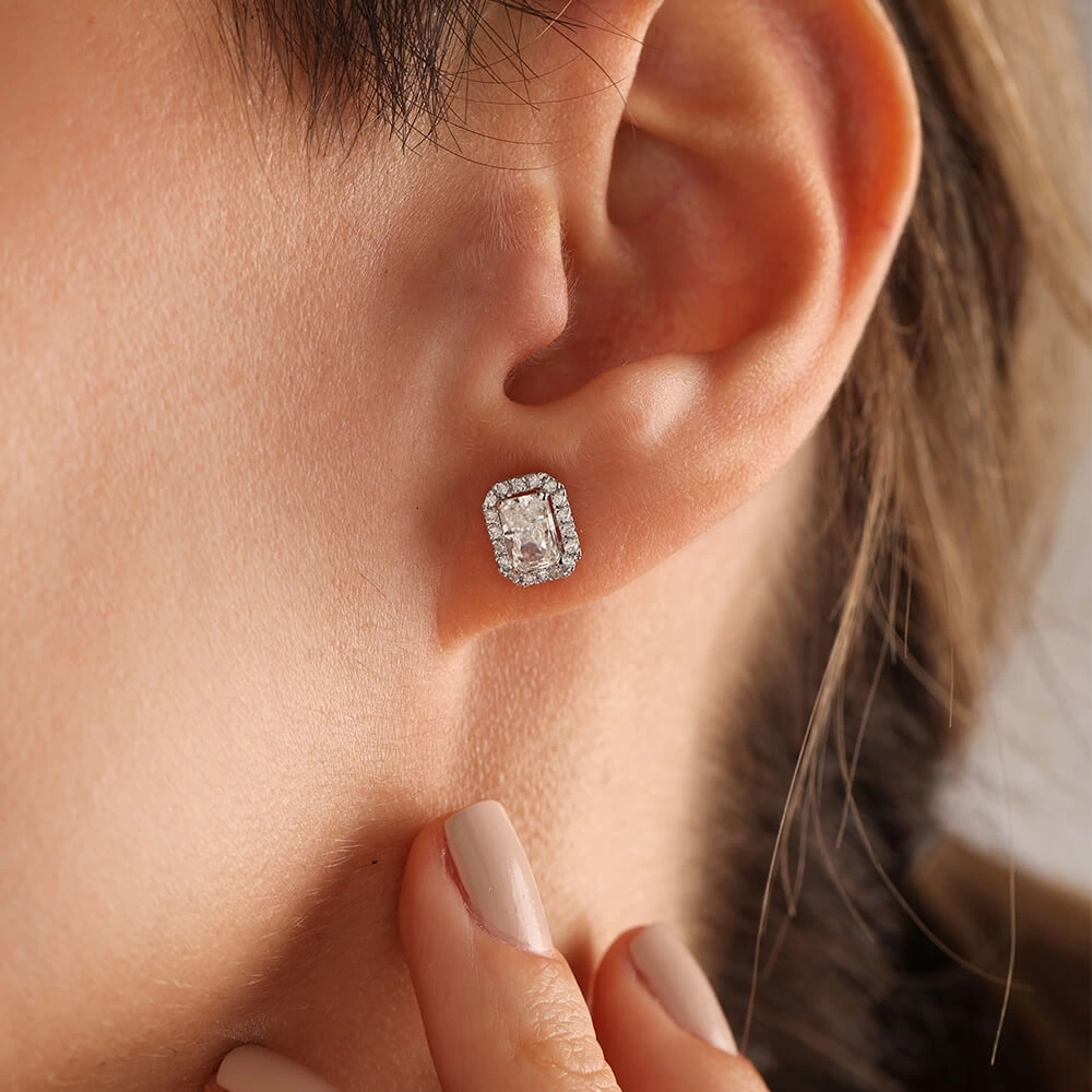 2.55 CT Topaz & Pırlanta Küpe