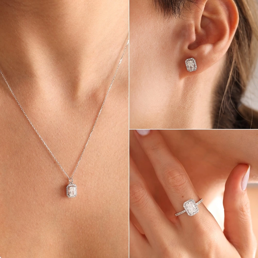 6.02 CT Topaz & Pırlanta Set