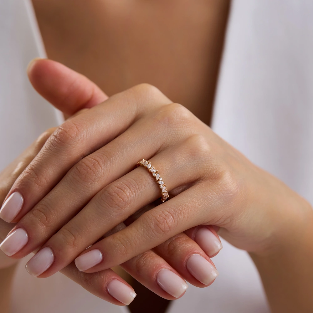 Mirea 0.40 CT Pırlanta Yarım Tamtur Pırlanta Yüzük