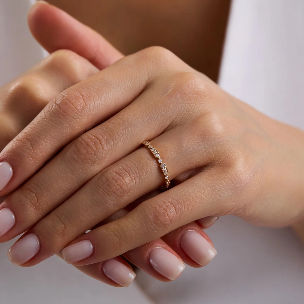 0.20 CT Pırlanta Yarım Tamtur Pırlanta Yüzük