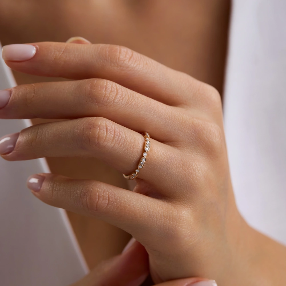 0.20 CT Pırlanta Yarım Tamtur Pırlanta Yüzük