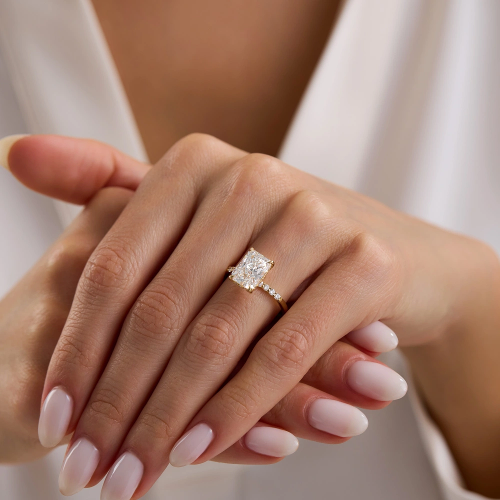3.30 Ct Tasarım Radiant Pırlanta Yüzük