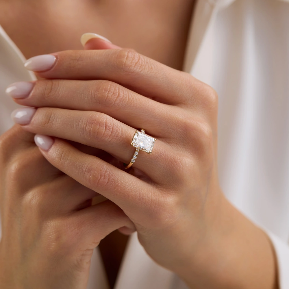 3.30 Ct Tasarım Radiant Pırlanta Yüzük