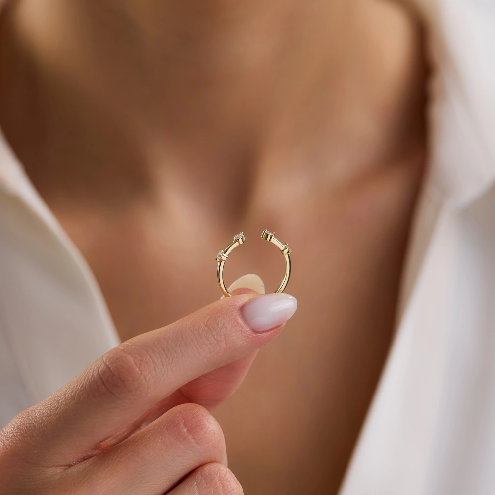 0.20 CT Yarım Tamtur Pırlanta Yüzük